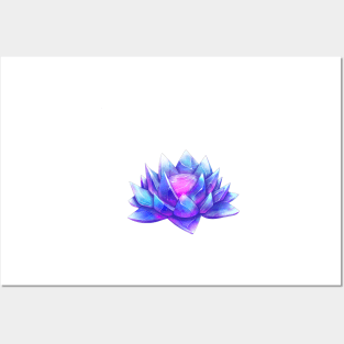 Lotus Crystal Flower Posters and Art